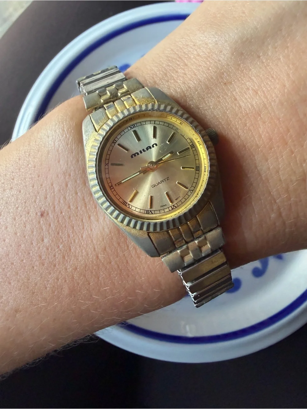 Vintage Milan Stainless Steel Wristwatch - Silver Tone